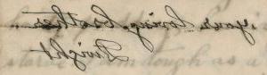 德怀特·阿姆斯特朗写给玛丽·阿姆斯特朗的信的签名行