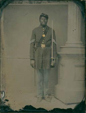 Sergeant Henry F. Steward Hand-colored ambrotype