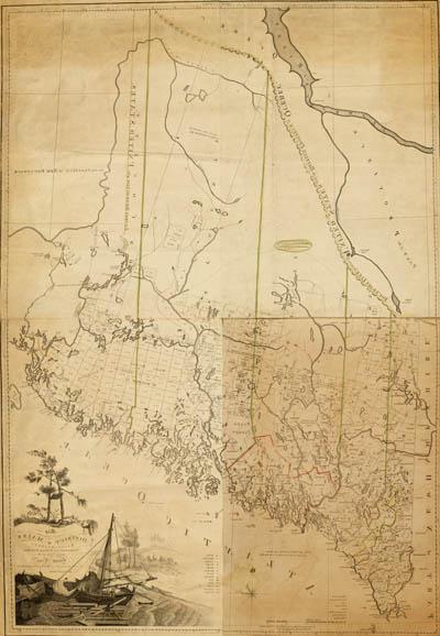缅因州地区地图, Massachusetts; Compiled from Actual Surveys made by Order of the General Court Map
