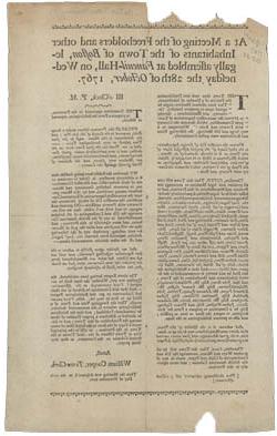 在波士顿镇自由民和其他居民的会议上, 在法尼尔大厅合法集会, 1767年10月28日星期三，舷侧
