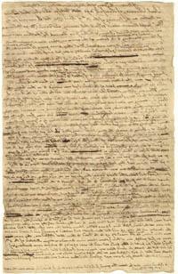 保罗·里维尔的证词，草稿，大约1775年 