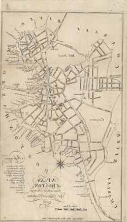 A Plan of Boston, from actual Survey; by Osgood Carleton. 1796年的地图