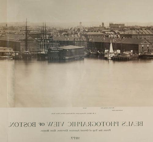 Beal’s Photographic View of Boston. From the Top of Grand Junction Elevator, East Boston, 1877 Gelatin silver print photograph