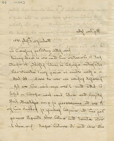 路易莎·凯瑟琳·亚当斯写给约翰·亚当斯的信，1821年7月5日 