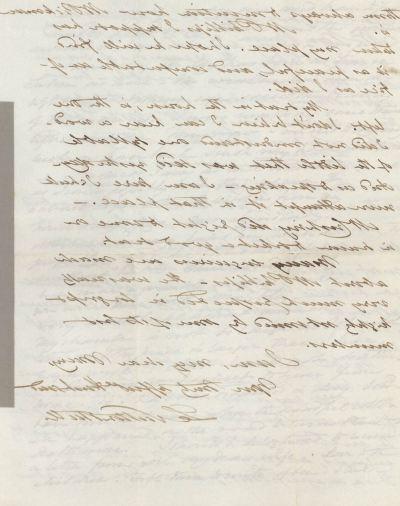 莱弗里特·索尔顿斯托尔写给玛丽·伊丽莎白·桑德斯·索尔顿斯托尔的信细节，1838年12月7日